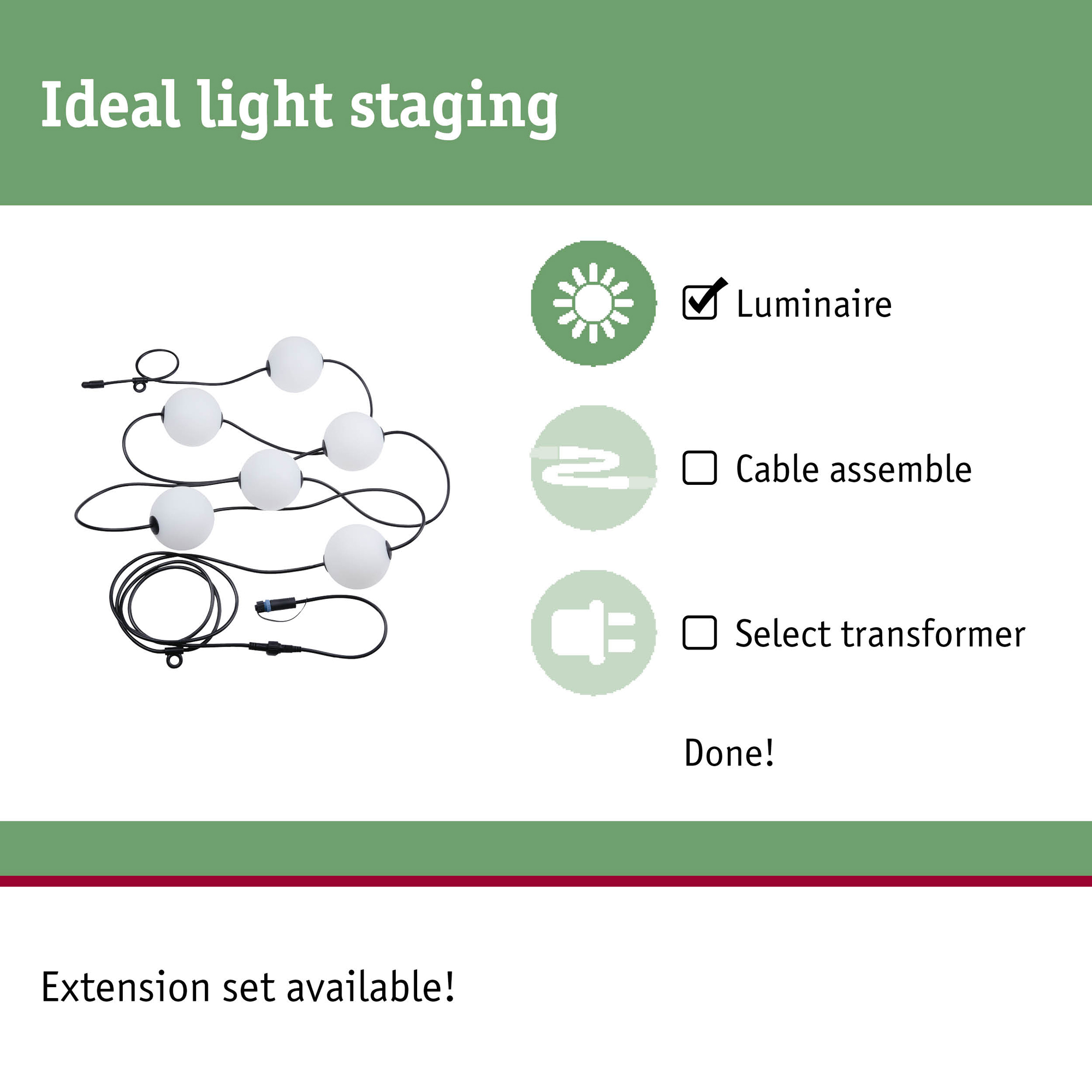 Ljusslinga LED Paulmann Naima Fairy Lights Plug & Shine IP67 24V