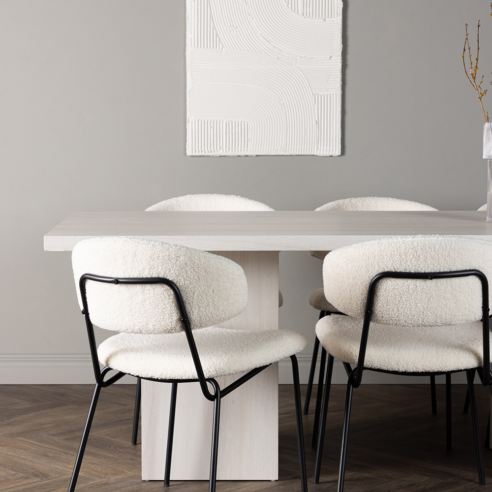 Matgrupp Venture Home Olga med 6 st Chico stolar