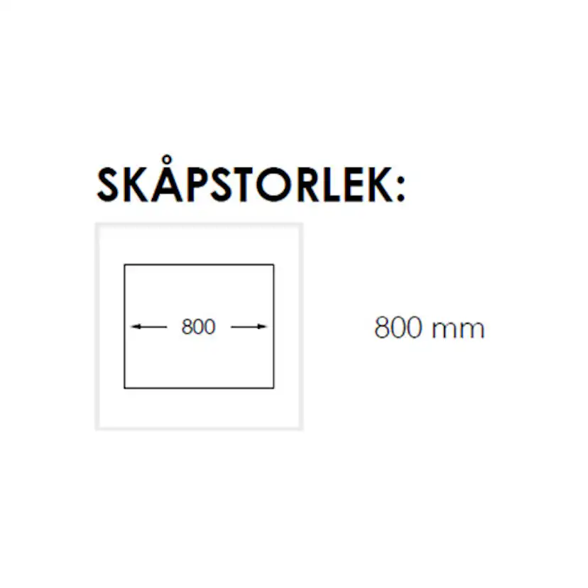 Diskho Nordic Tech Radius Solid 800 Rostfri Stål Diskho Kök 80cm
