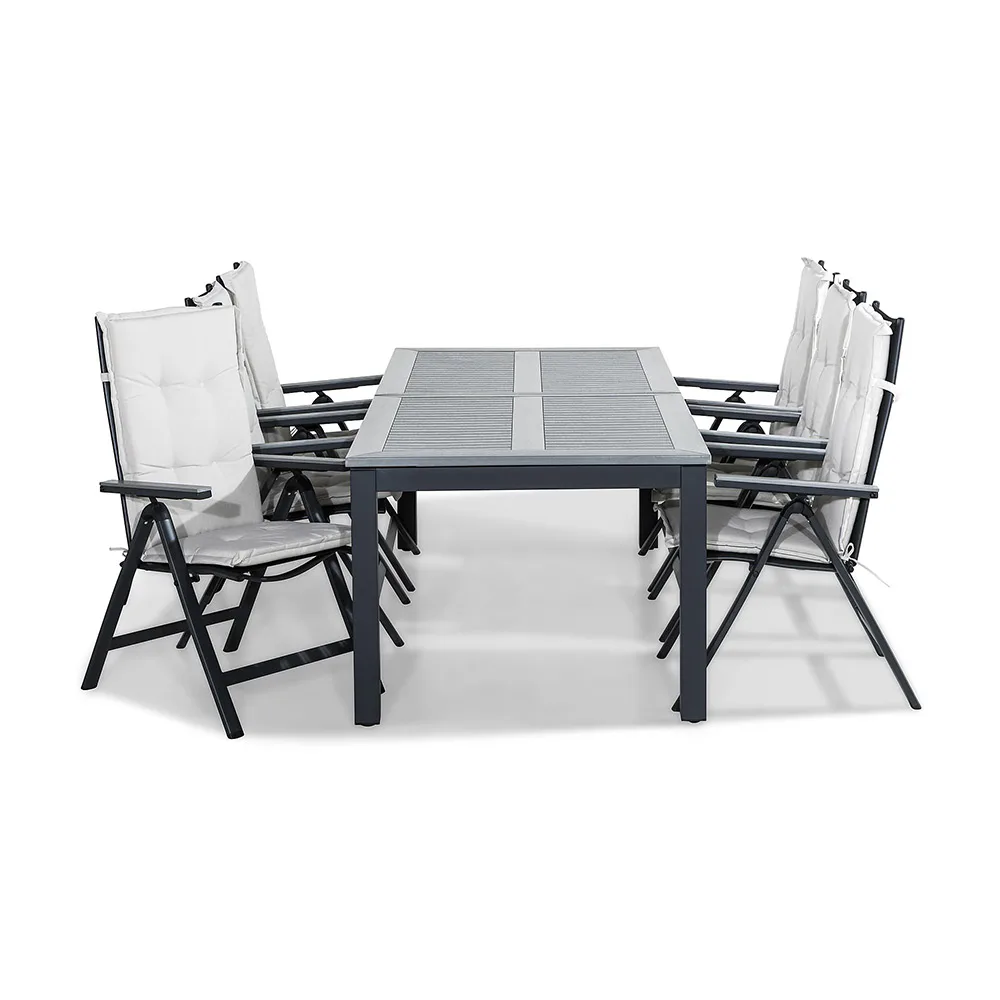 Matgrupp Comfort Garden Monaco 220-280 med 6 Monaco Light Stolar