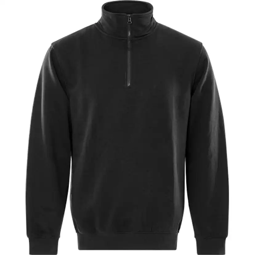 SWEATSHIRT KORT ZIP 1737 SWB Färg: Svart, Storlek: M