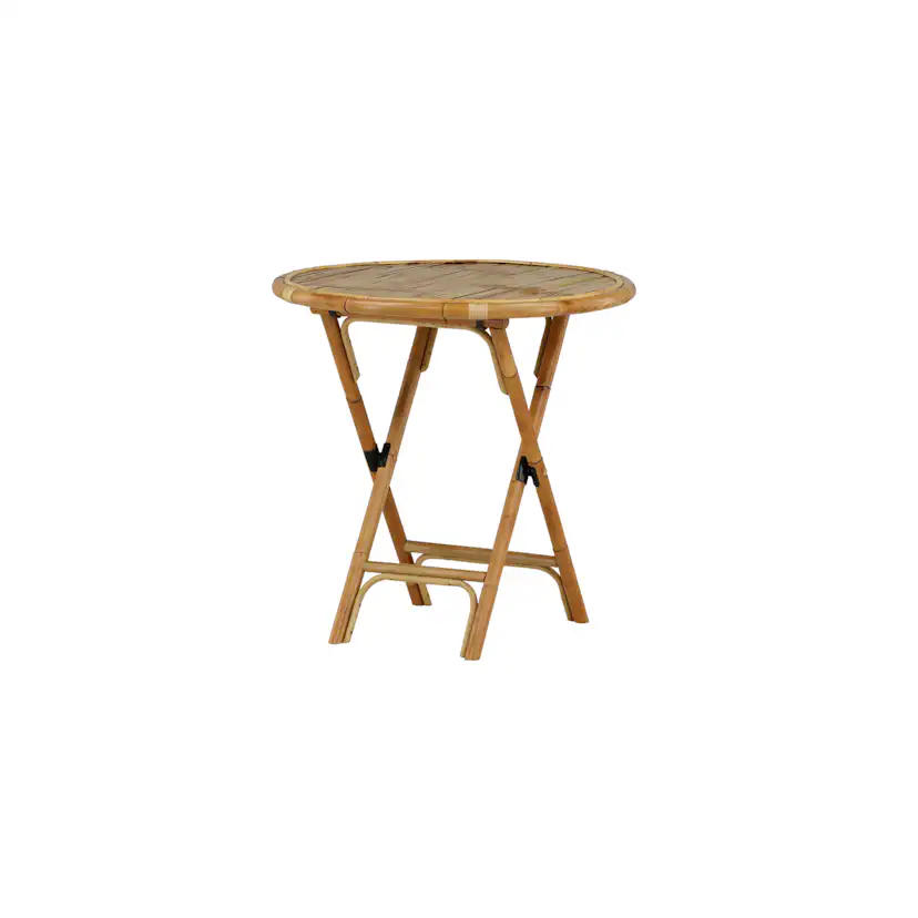 Trädgårdsbord Venture Home Cane, Cafébord Utomhus i Naturfärgad Rotting