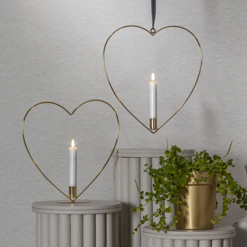 Inomhusdekoration Star Trading Flamme Heart Vägg