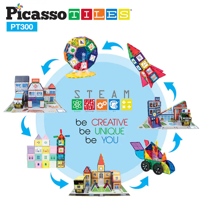 Magnetplattor Picasso Tiles 300 bitar