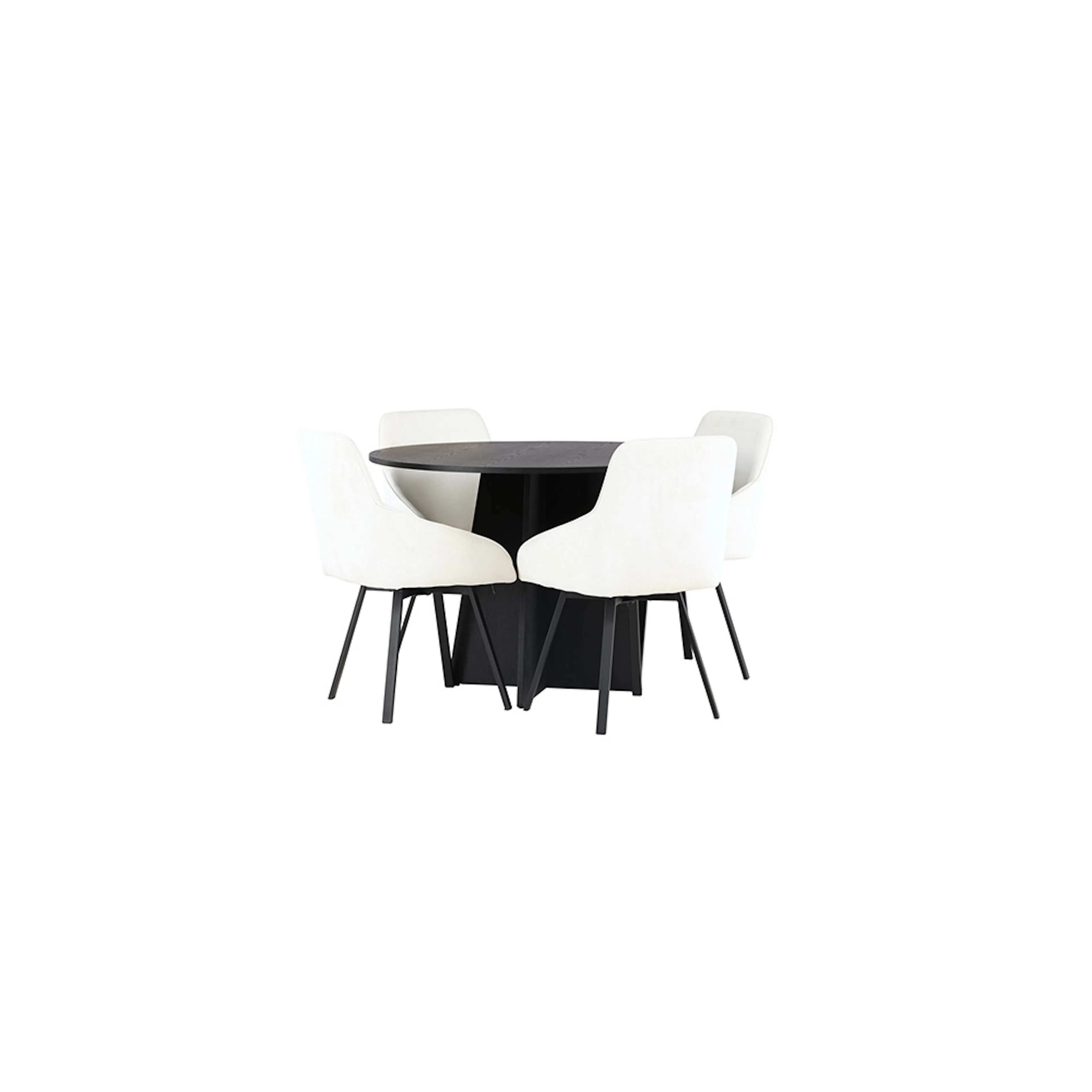Matgrupp Venture Home Bootcut Ø110 cm med 4 st Rosie stolar