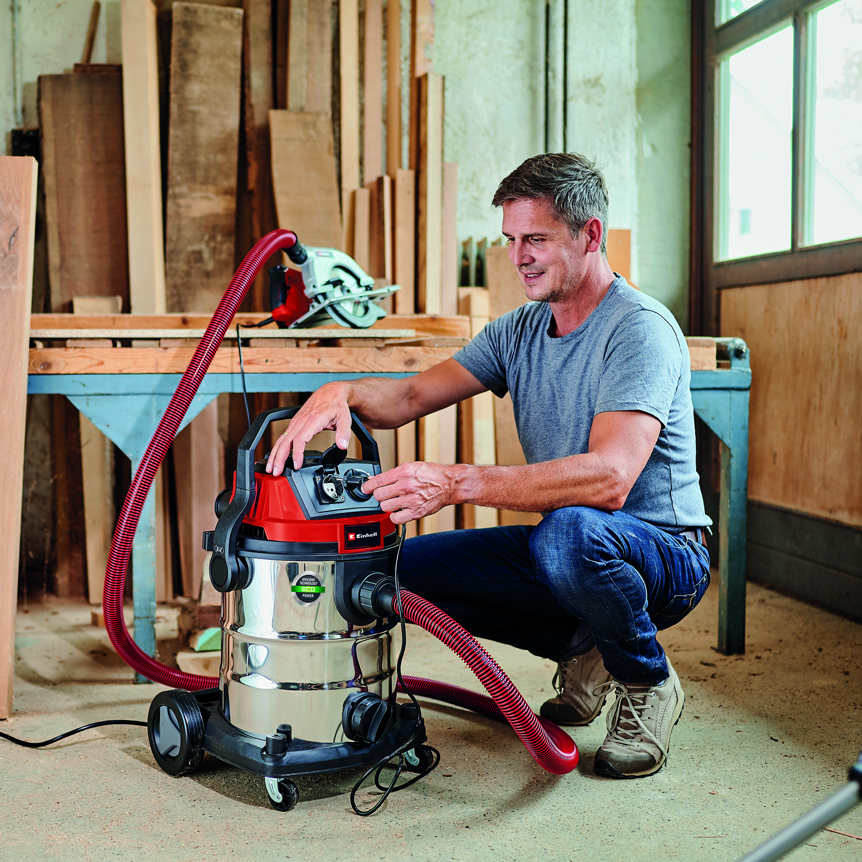 Grovdammsugare Einhell TE-VC 2025 SACL 25L 1200W Elektrisk Våt-/torrdammsugare
