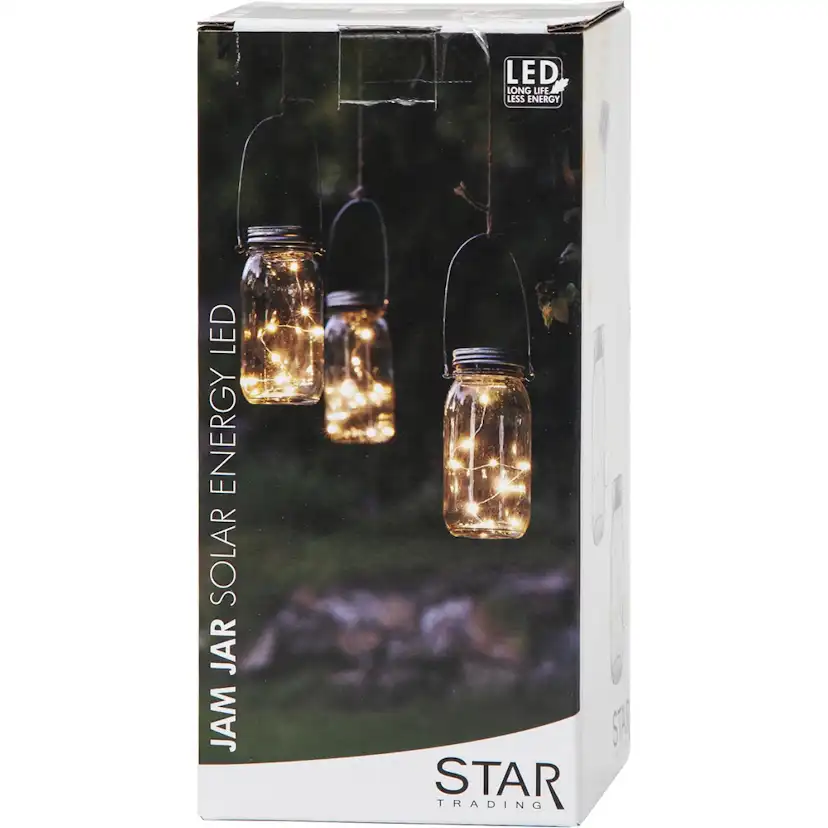 Solcellslykta Star Trading Jamjar Glasburk med Inbyggd Sensor