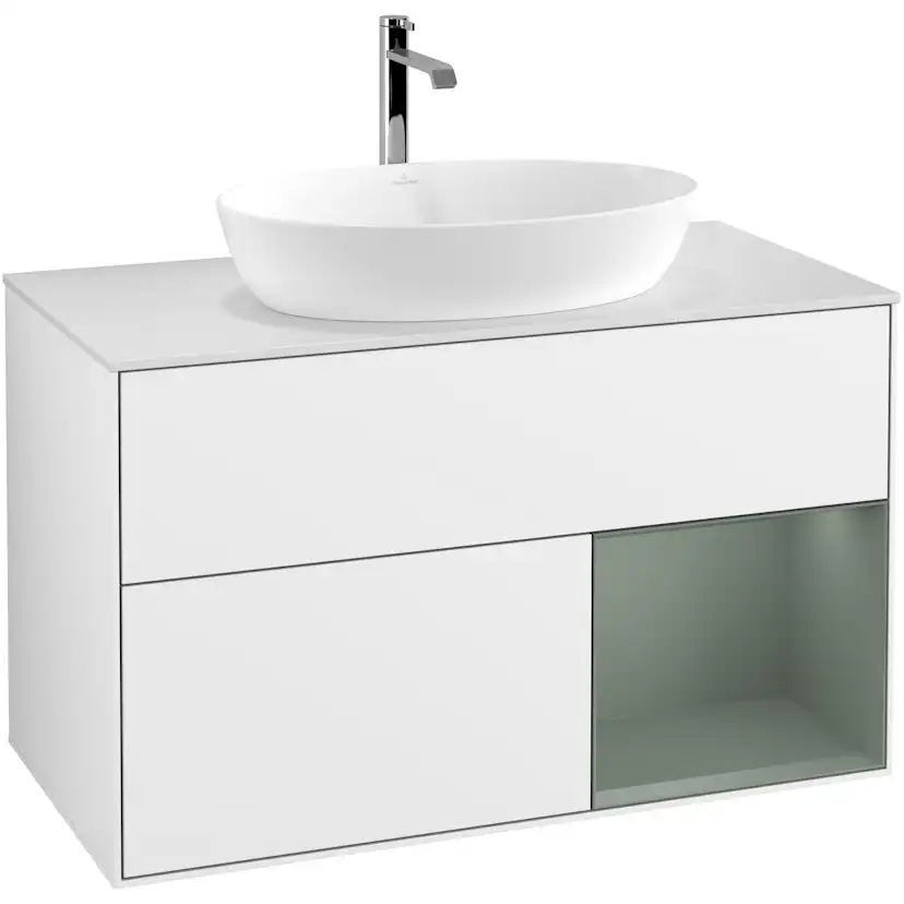 Tvättställsskåp Villeroy & Boch Finion med 2 Lådor Hylla och Bänkskiva för Fristående Tvättställ från Artis & Collaro