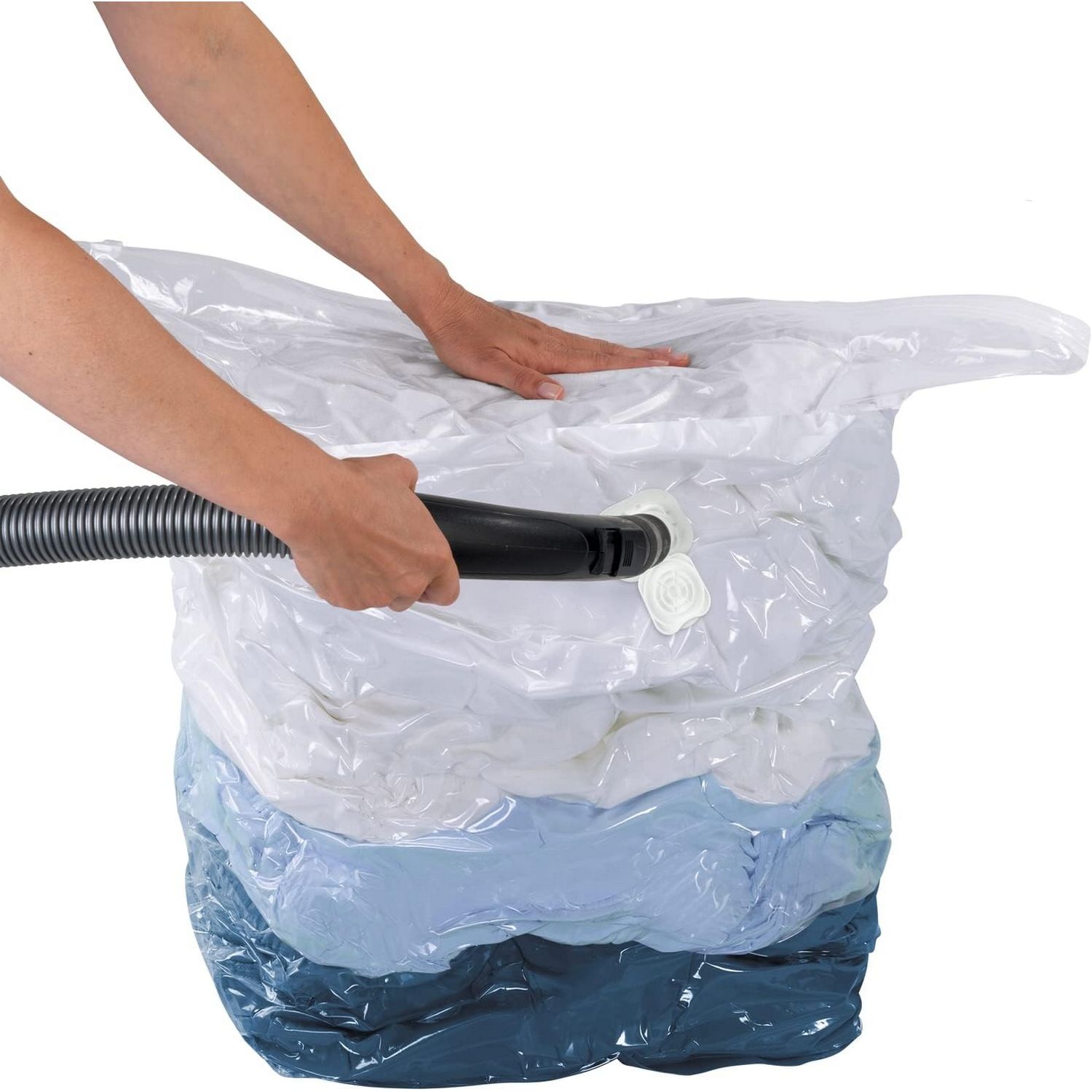 Vakuumpåse WENKO Vakuum Platsbesparande Klädförvaring Kub L 70x100x35 cm