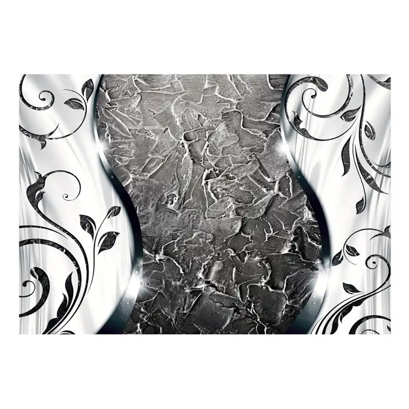 Självhäftande fototapet - Silver twigs 147x105 Storlek: 147x105 cm