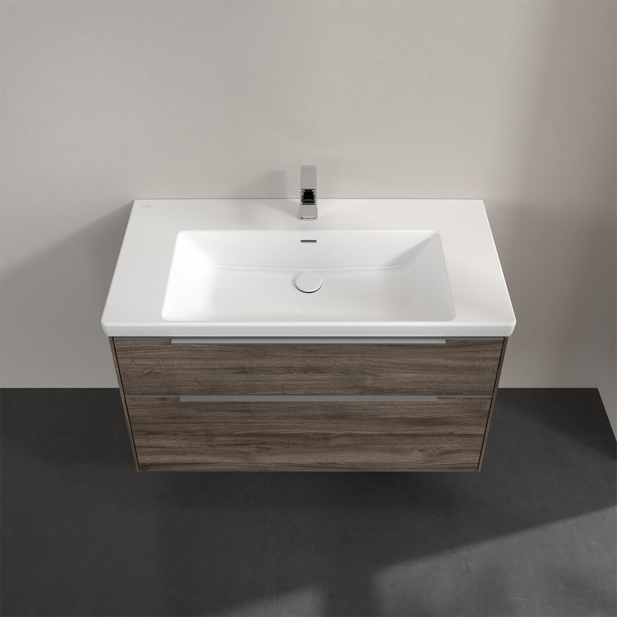 Tvättställsskåp Villeroy & Boch Subway 3.0 med 2 Lådor
