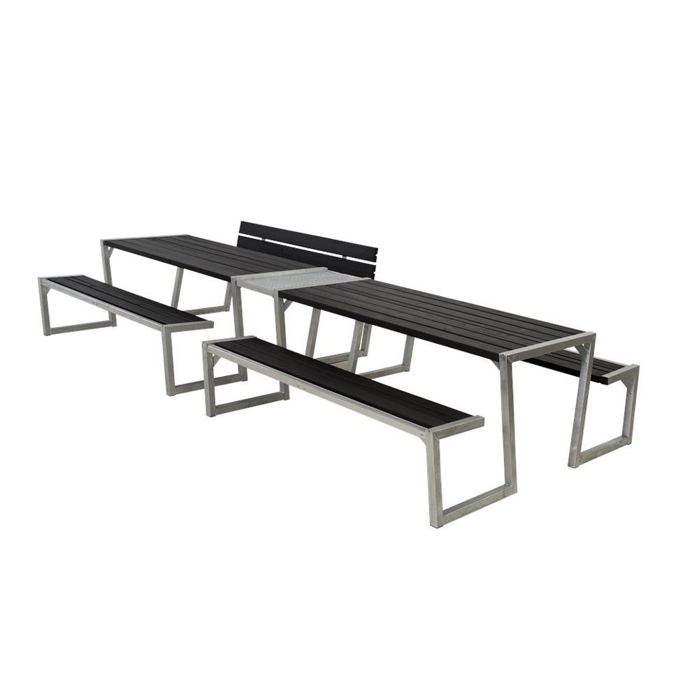 Picknickbord PLUS Zigma Svart Dubbel Utomhus