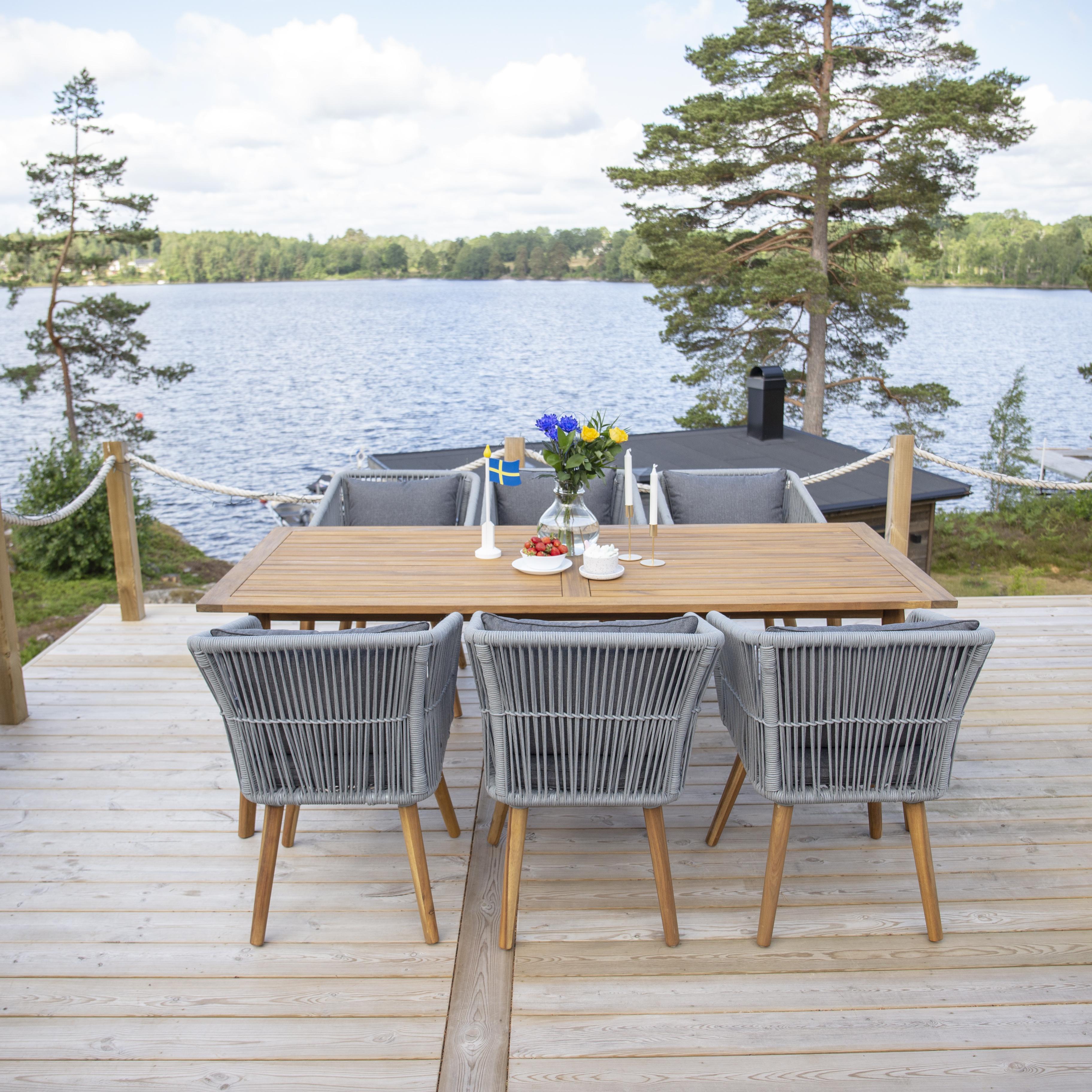 Matgrupp Venture Home Caisa 220 med 6 Caisa Stolar