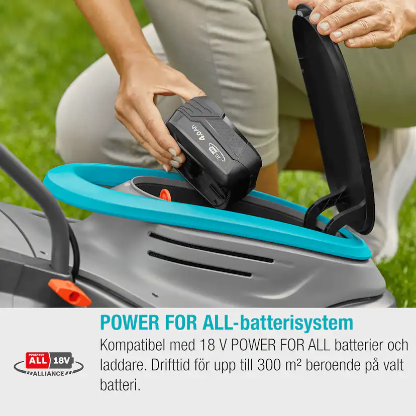Batterigräsklippare Gardena PowerMax 32/18V P4A utan Batteri och Laddare