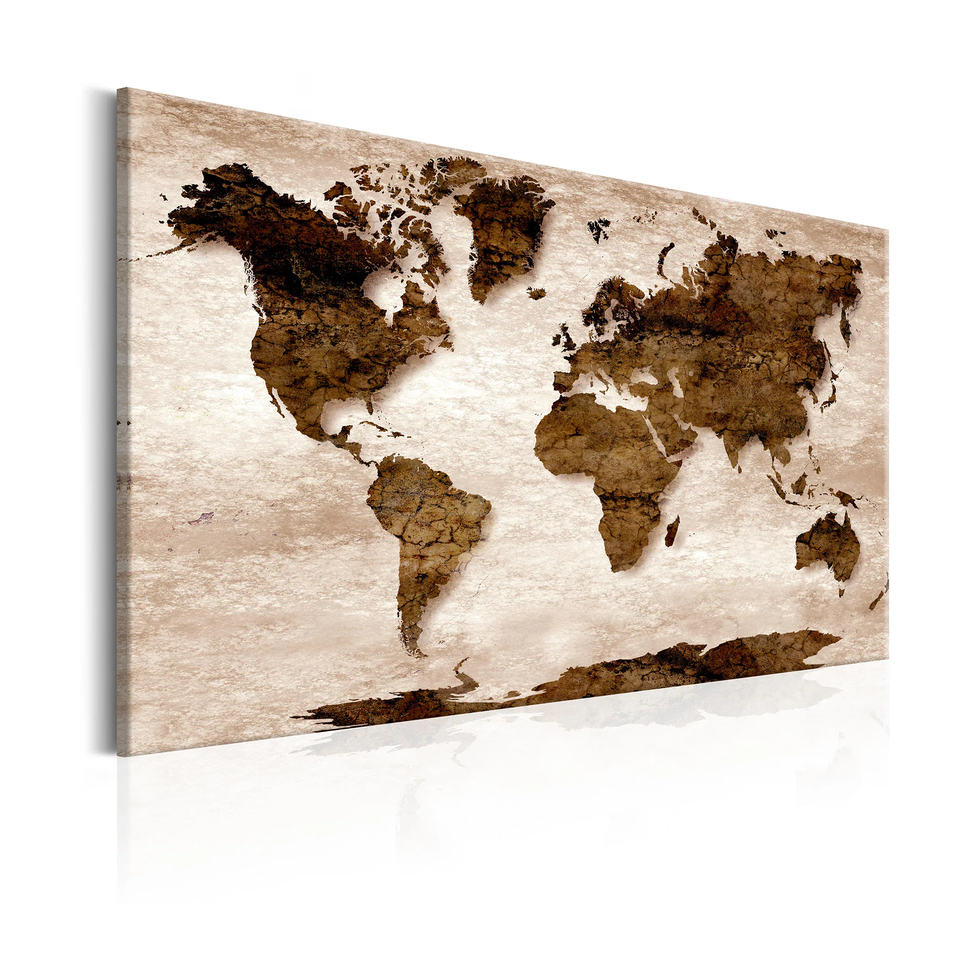 Tavla - World Map The Brown Earth 60x40 60x40 cm