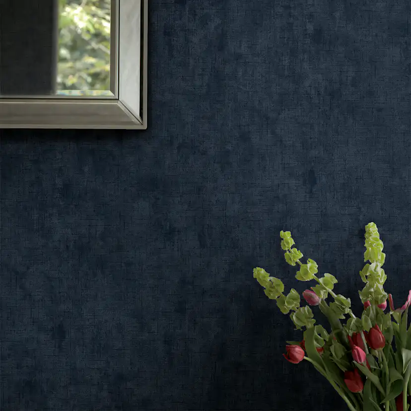 Tapet Laura Ashley Enfärgad Midnight Seaspray 121097