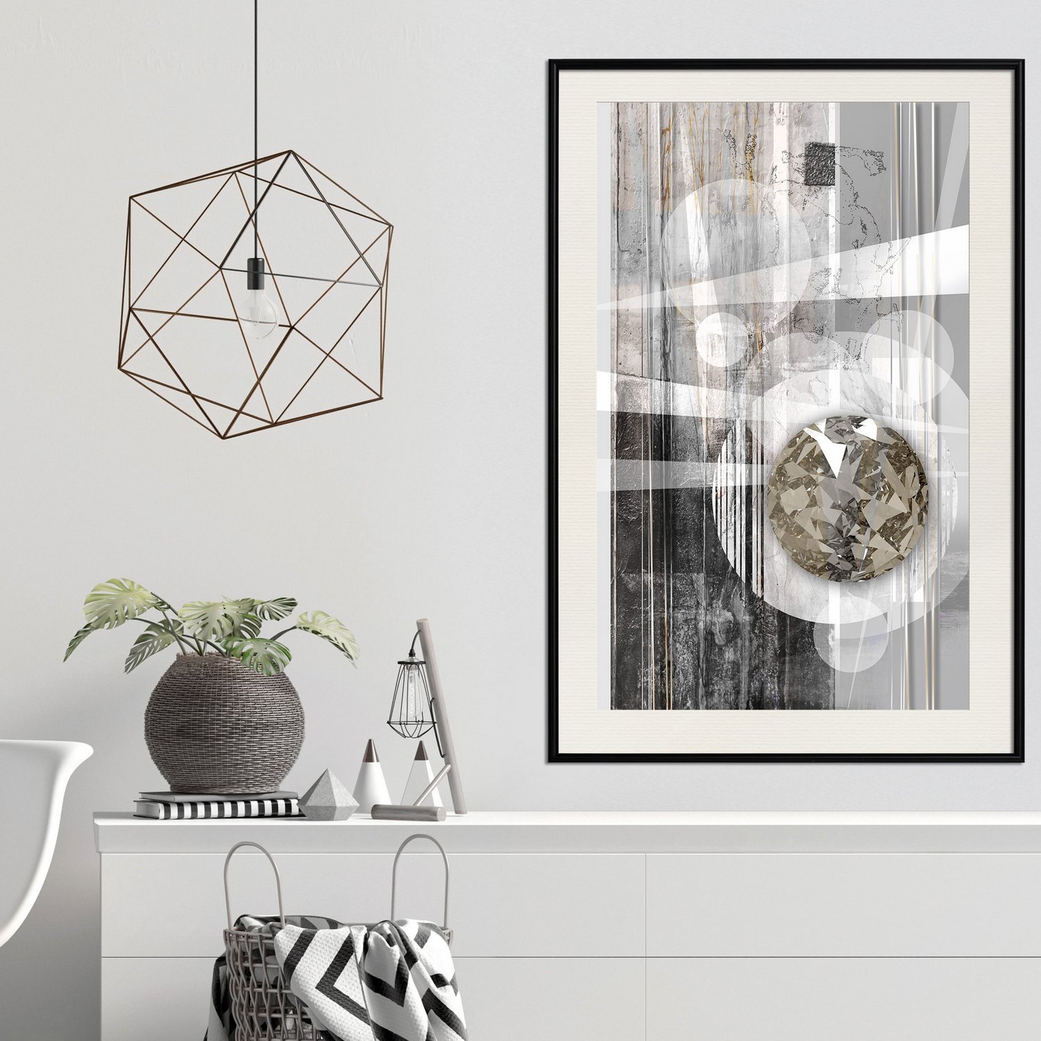 Poster Artgeist Affisch Silver Symmetry
