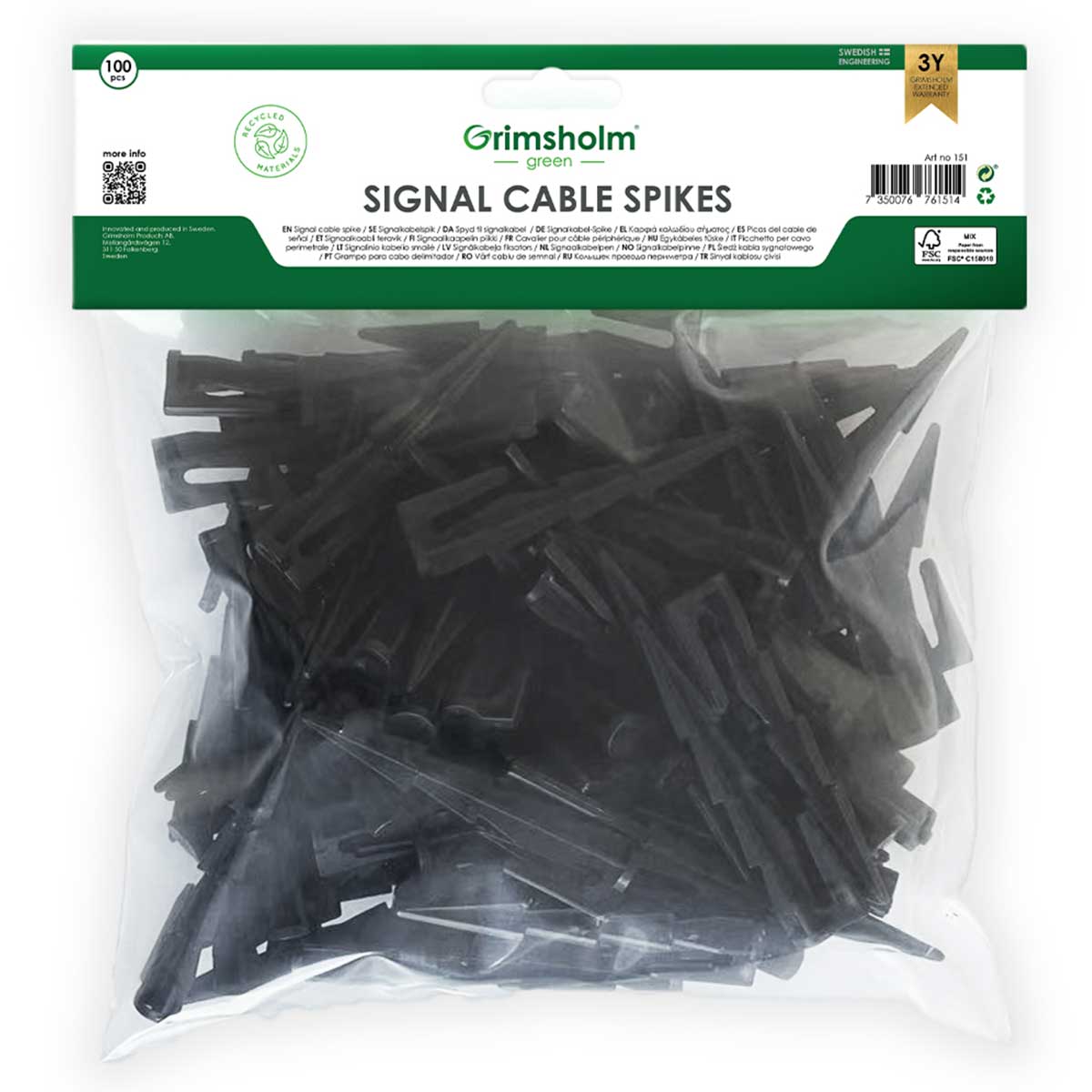 Begränsningskabelhållare Grimsholm 100-pack