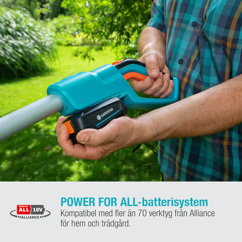 Teleskopisk Häcksax Gardena THS 42/18V P4A Komplett (2,5Ah batteri + standardladdare)