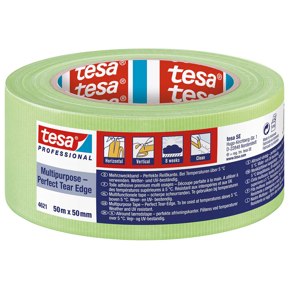 Vävtejp Tesa Allround 4621 50 m x 50 mm