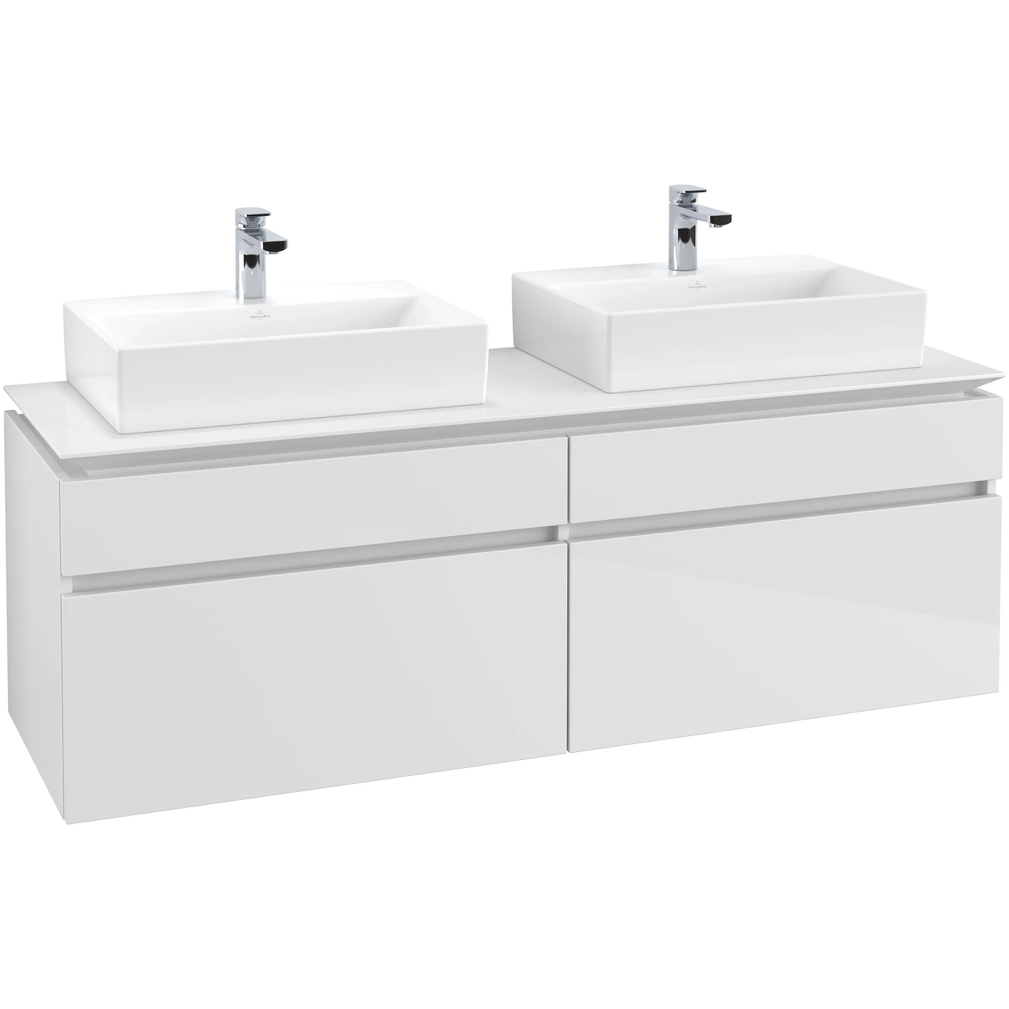 Tvättställsskåp Villeroy & Boch Legato 1600 med 4 Lådor för Två Tvättställ från Memento