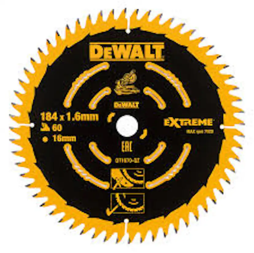 Cirkelsågklinga DeWalt DT1670 184X16X60T