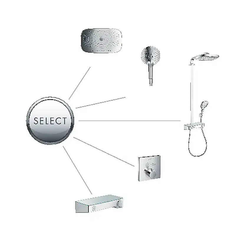 Huvuddusch Hansgrohe Raindance Select E300 3jet Vit/Krom