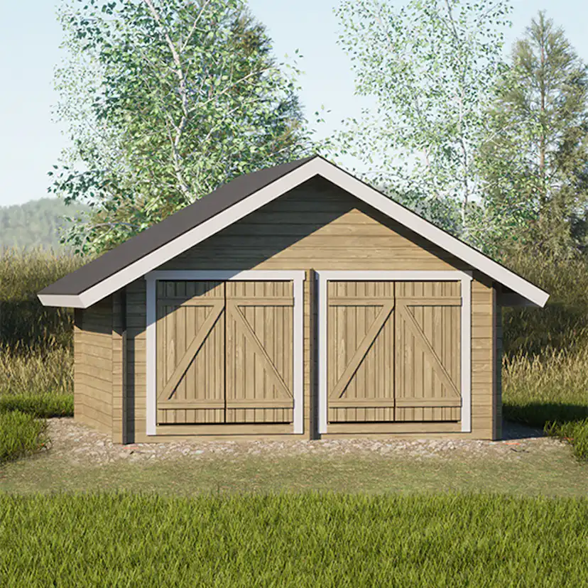Timmerförråd LP Garden S-L (16m²) Rak Vägg