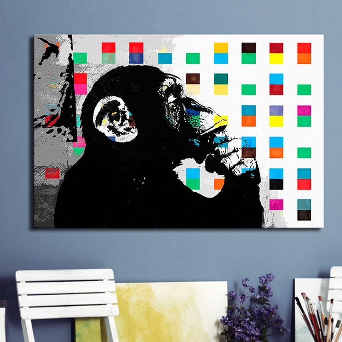 Tavla Arkiio Banksy The Thinker Monkey