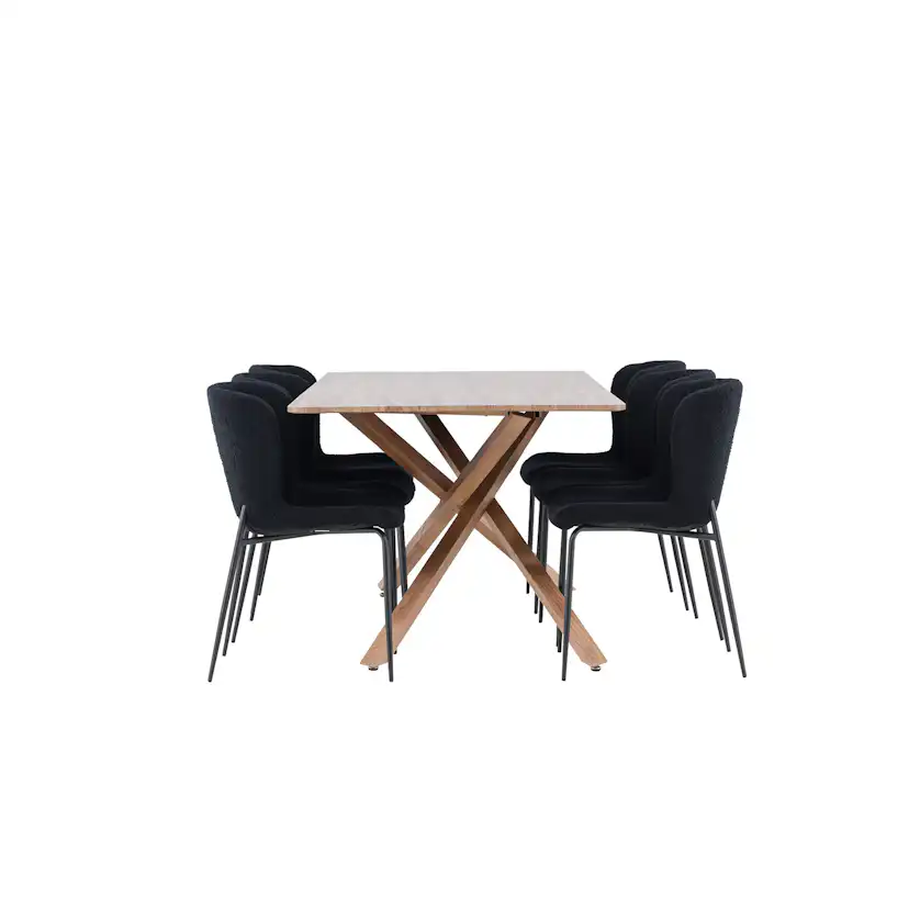 Matgrupp Venture Home Piazza 180 med 6 st Modesto Stolar Teddy