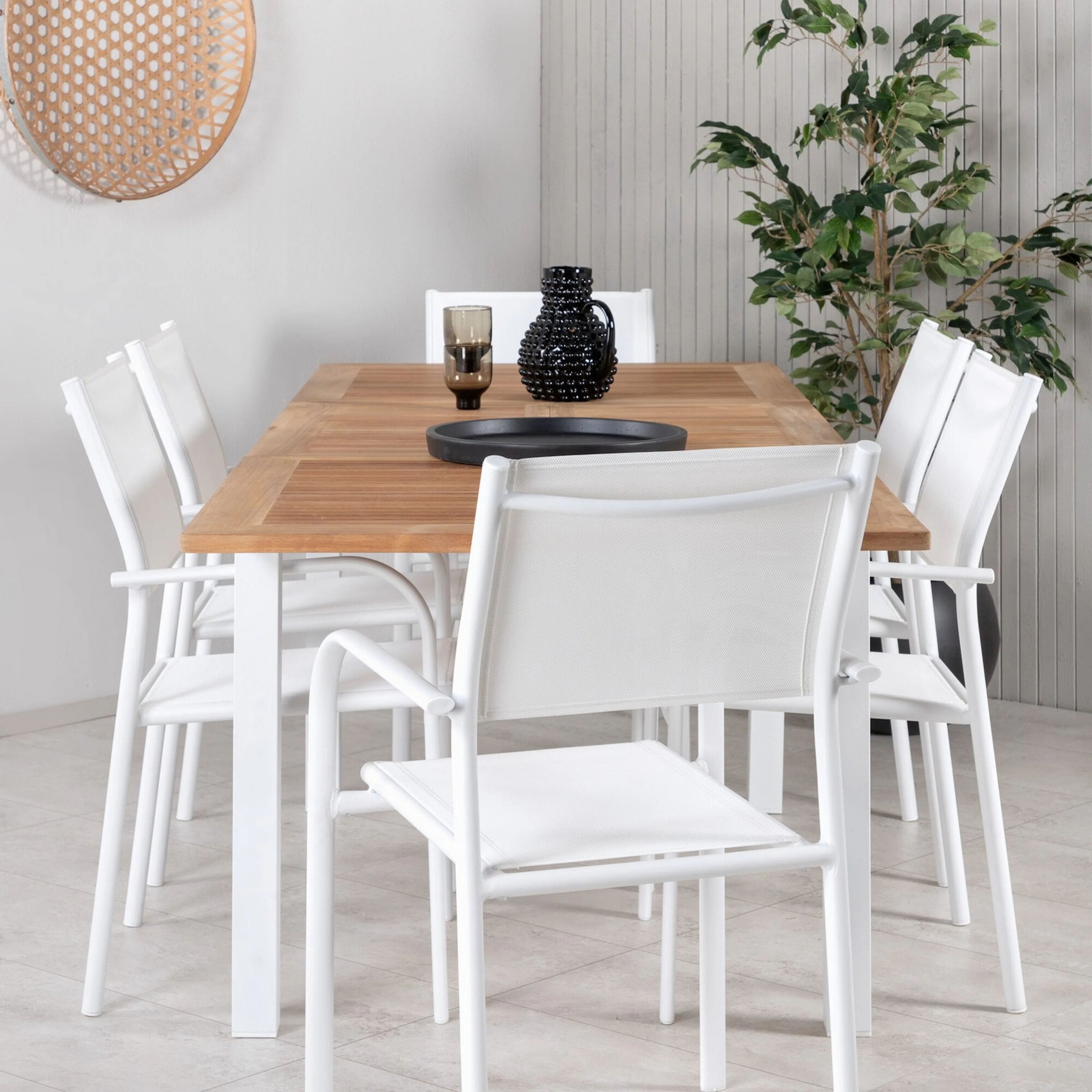 Matgrupp Venture Home Perla 152/210 med 6 Siri Matstolar