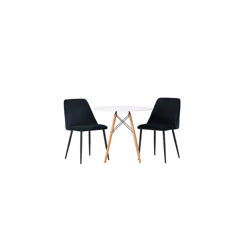 Matgrupp Venture Home Danburi Ø60 cm med 2 st Night stolar