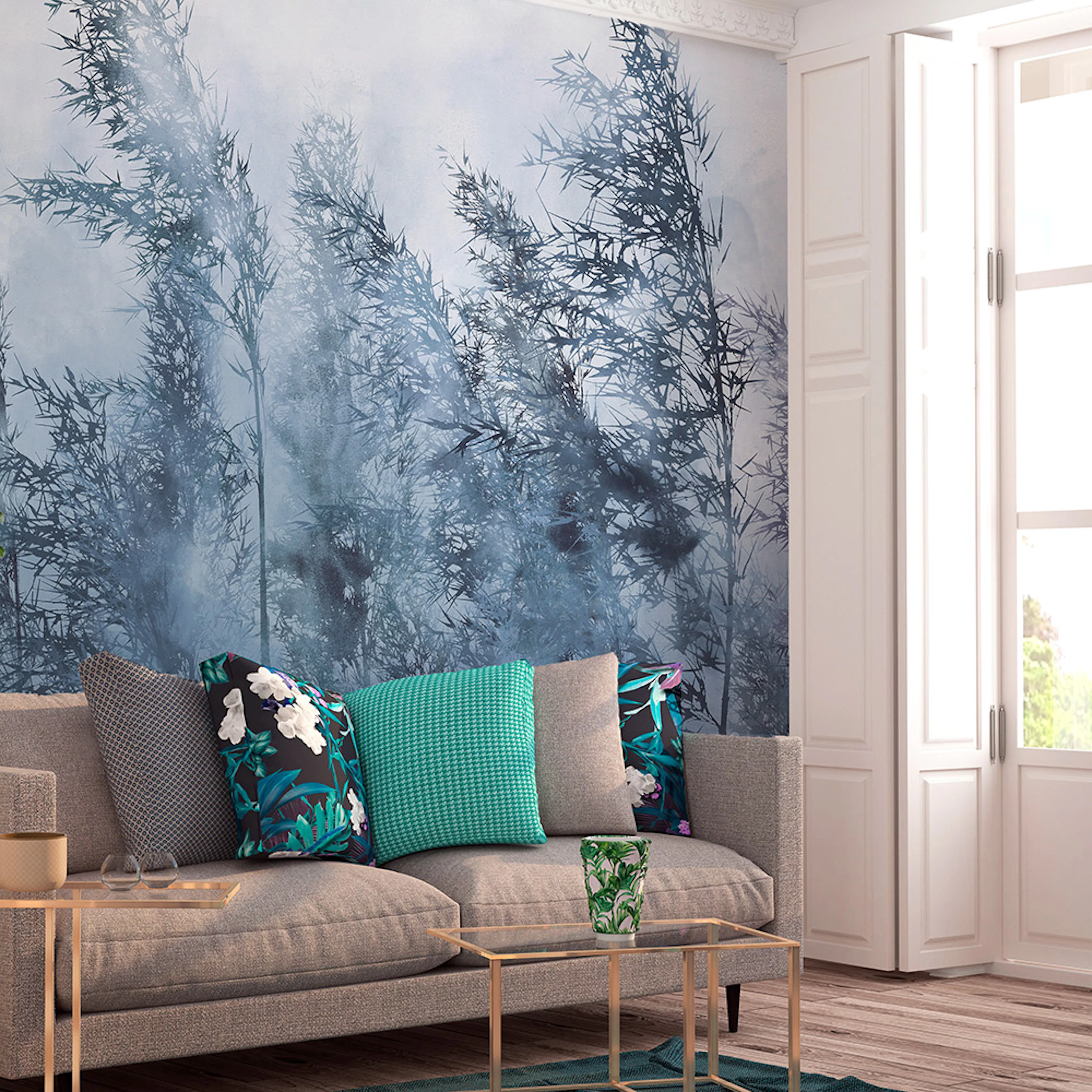 Fototapet Arkiio Tall Grasses - Grey
