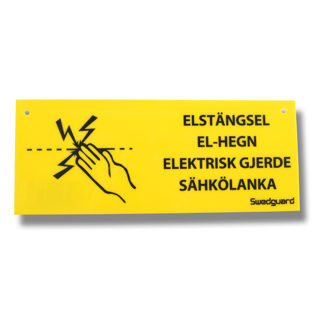 Varningsskylt Swedguard Elstängsel 1
