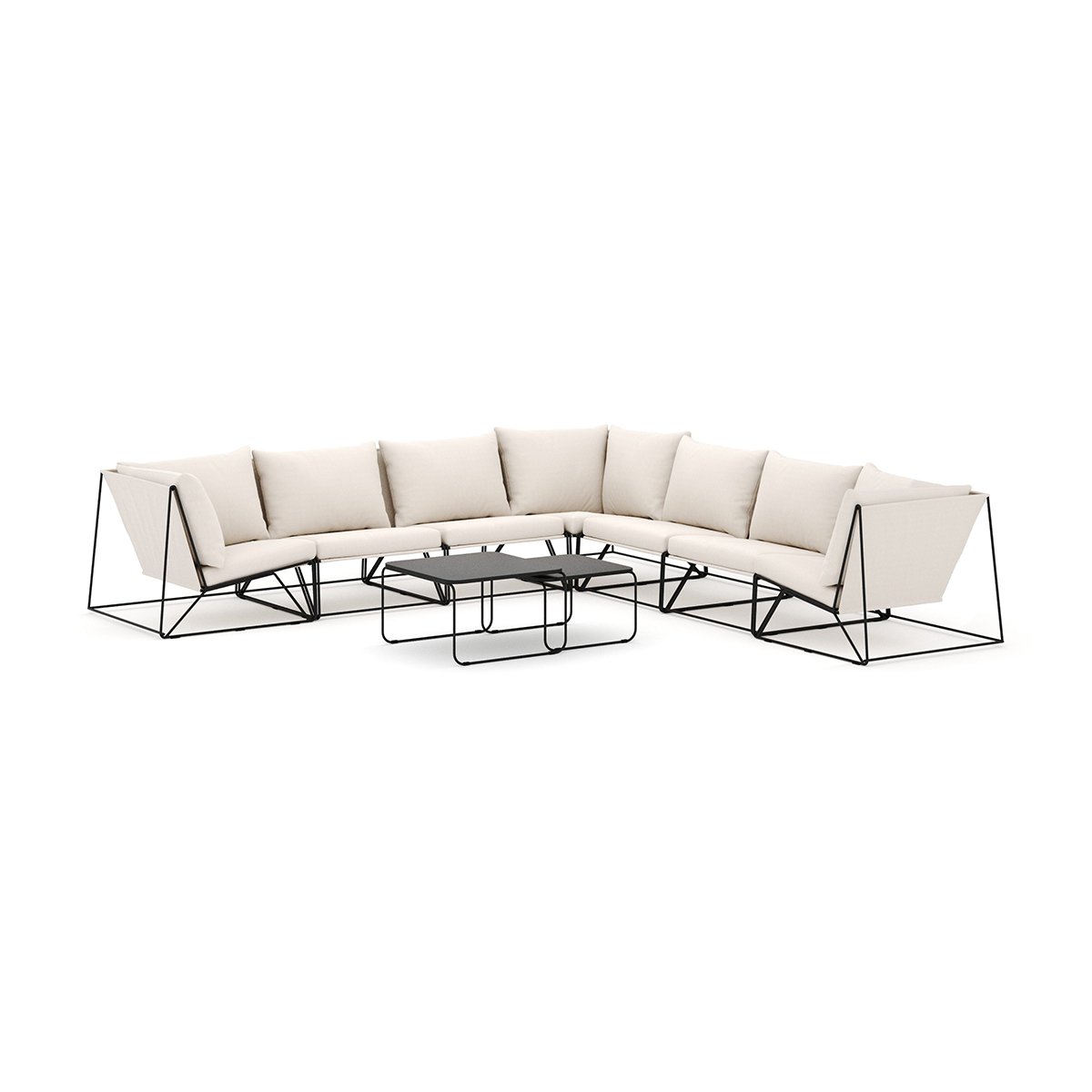 Loungesoffa Comfort Garden Usteryd utomhus hörnsoffa 7-sits vändbar