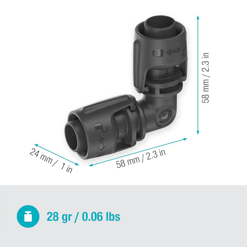 L-koppling Gardena Micro-Drip 13 mm
