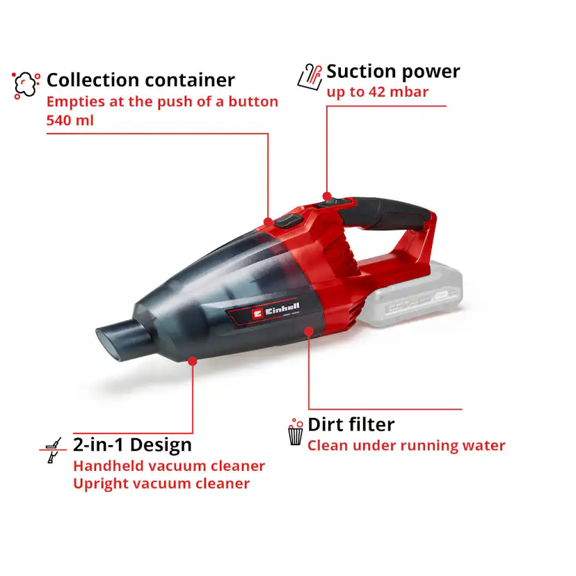 Handdammsugare Einhell TE-VC 18 Li Solo