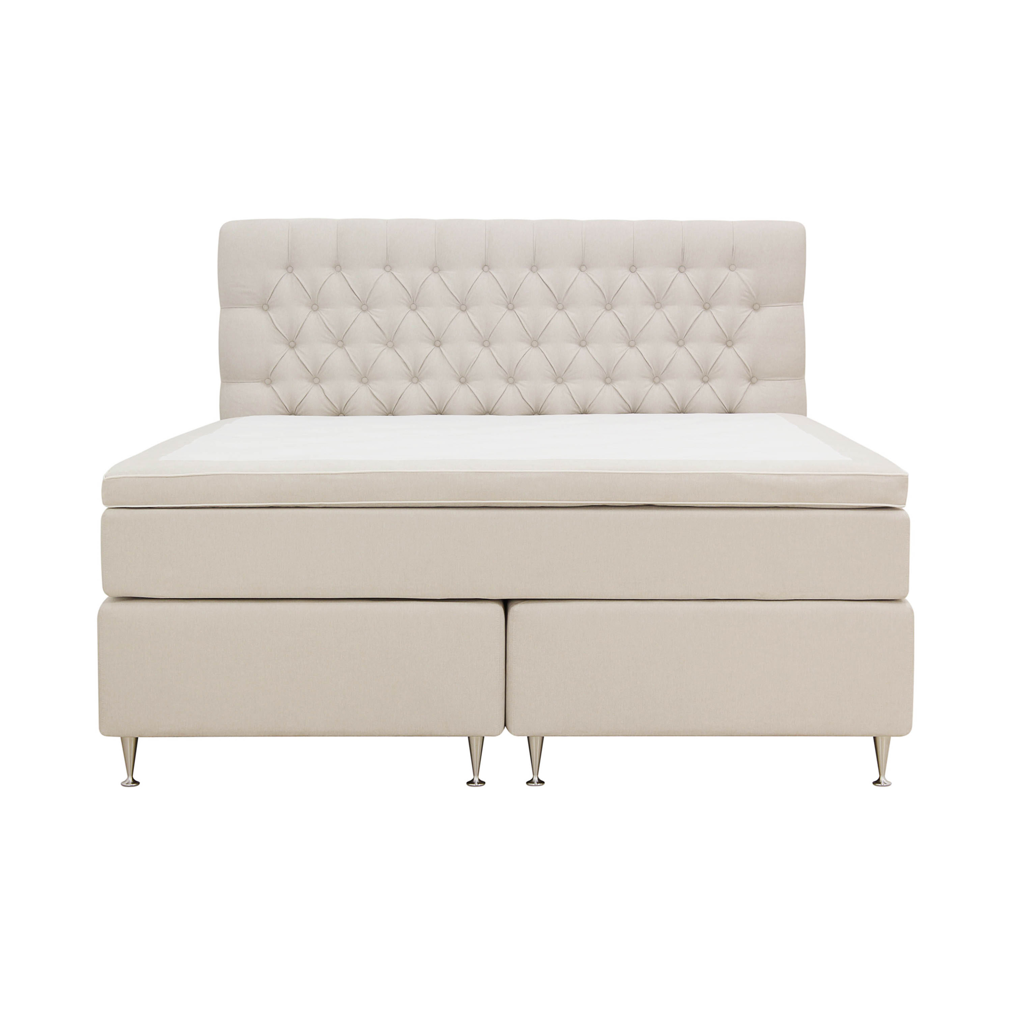 Hilton Lyx Komplett Sängpaket 180x200 cm Kontinentalsäng med Ljusbeige