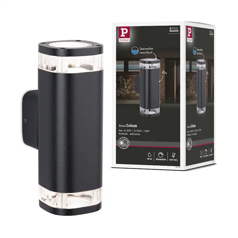 Fasadbelysning LED Paulmann Colum Dubbel Seawater Resistant IP44 230V