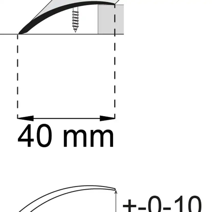 Nivålist Habo A78 Mattsvart 40 mm