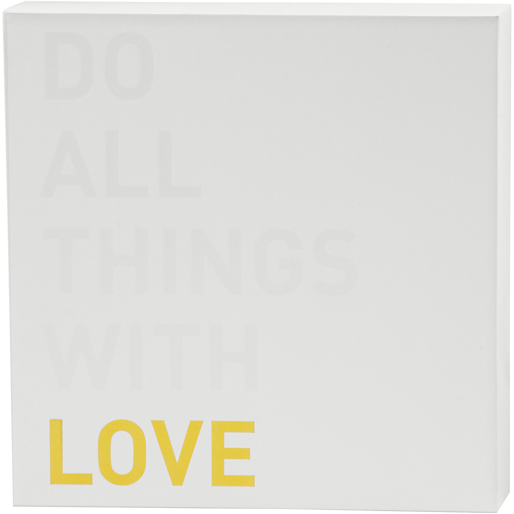Målarduk Creativ Company med Guldtryck Love Vit H25,4 cm 1 St