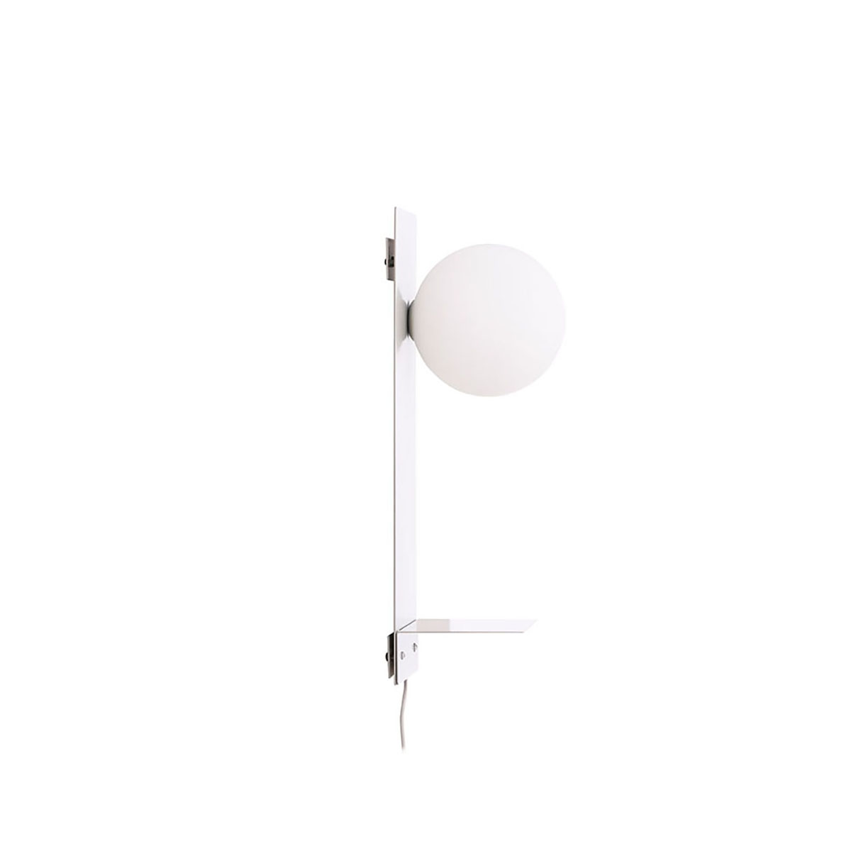 Troyes Wall Lamp - Light grey / White glass Ljusgrå/Vit