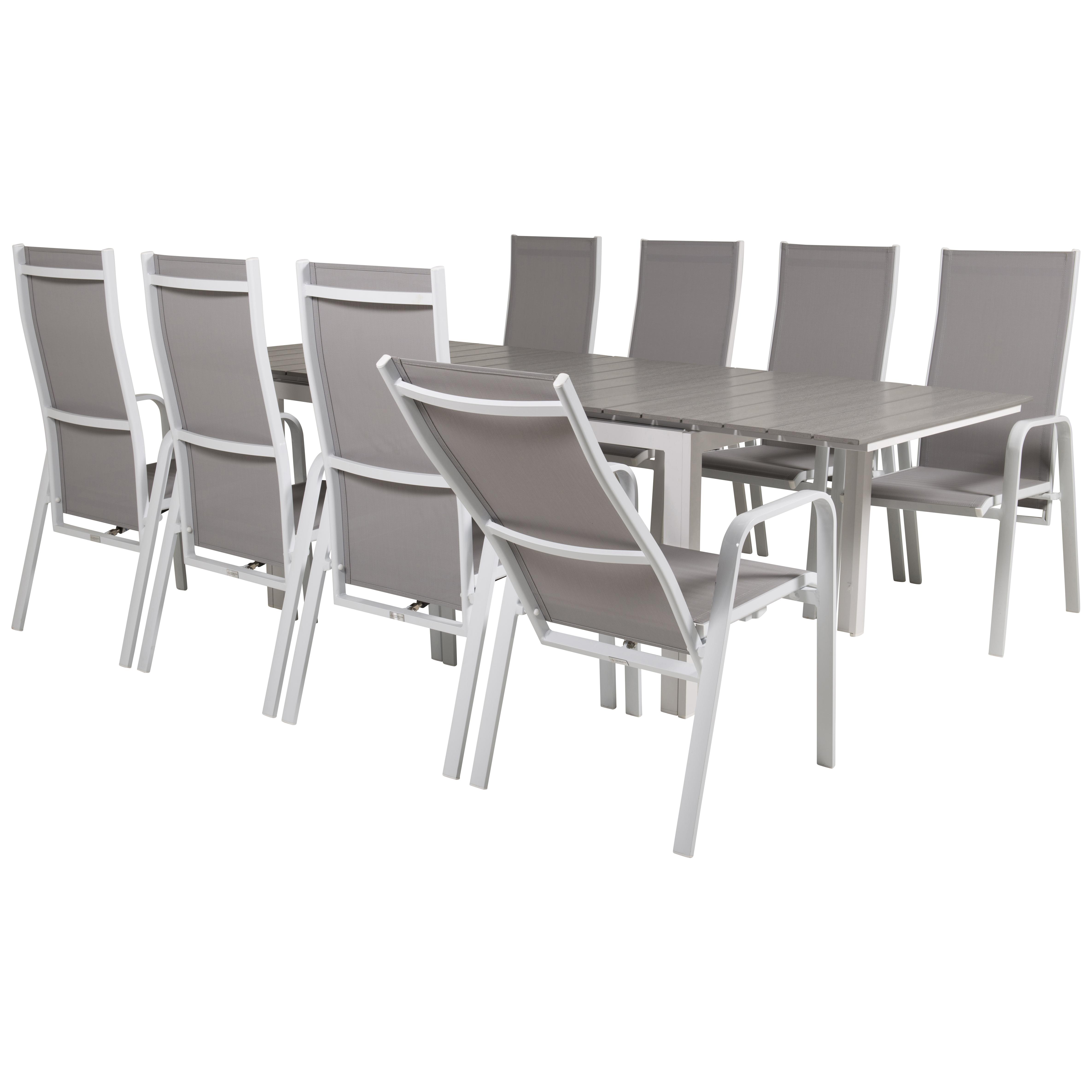 Matgrupp Venture Home Lova 160/240 med 8 Copacabana Stolar
