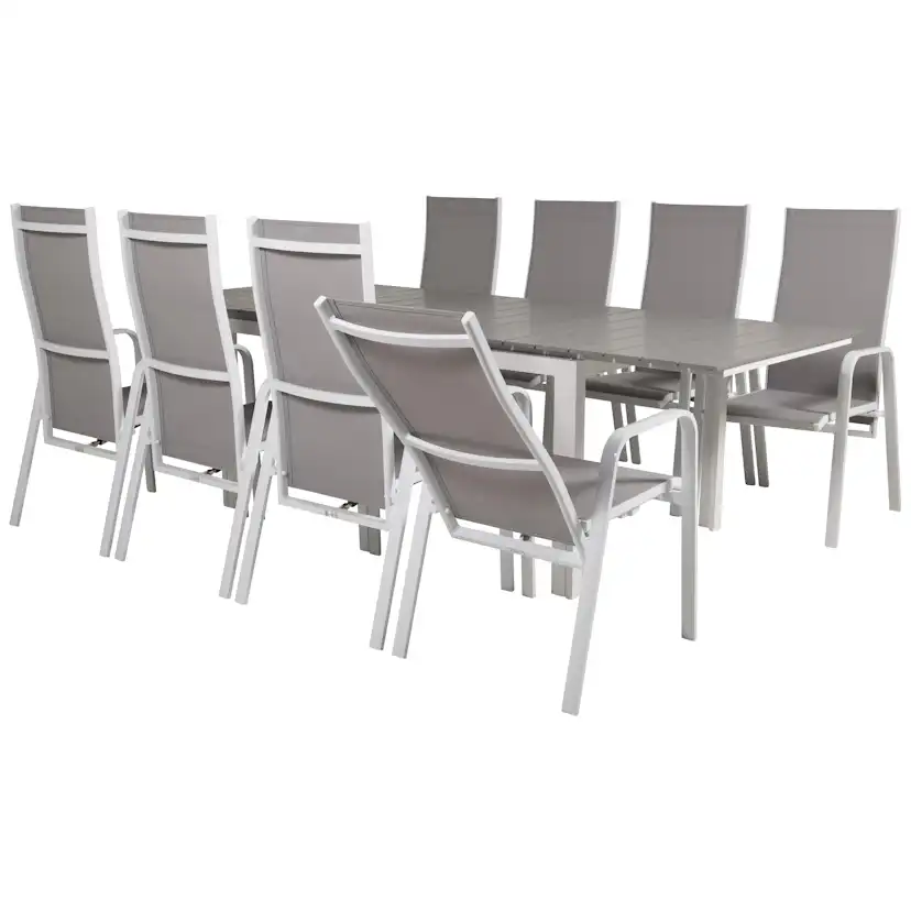 Matgrupp Venture Home Lova 160/240 med 8 Copacabana Stolar