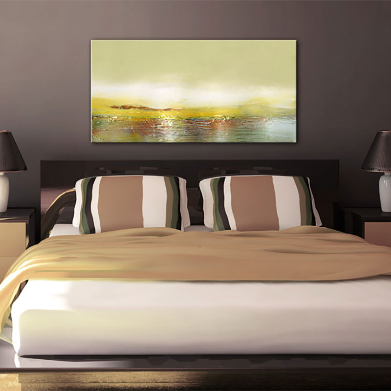 Handmålad Tavla Arkiio  Mötande Vågen 120x60
