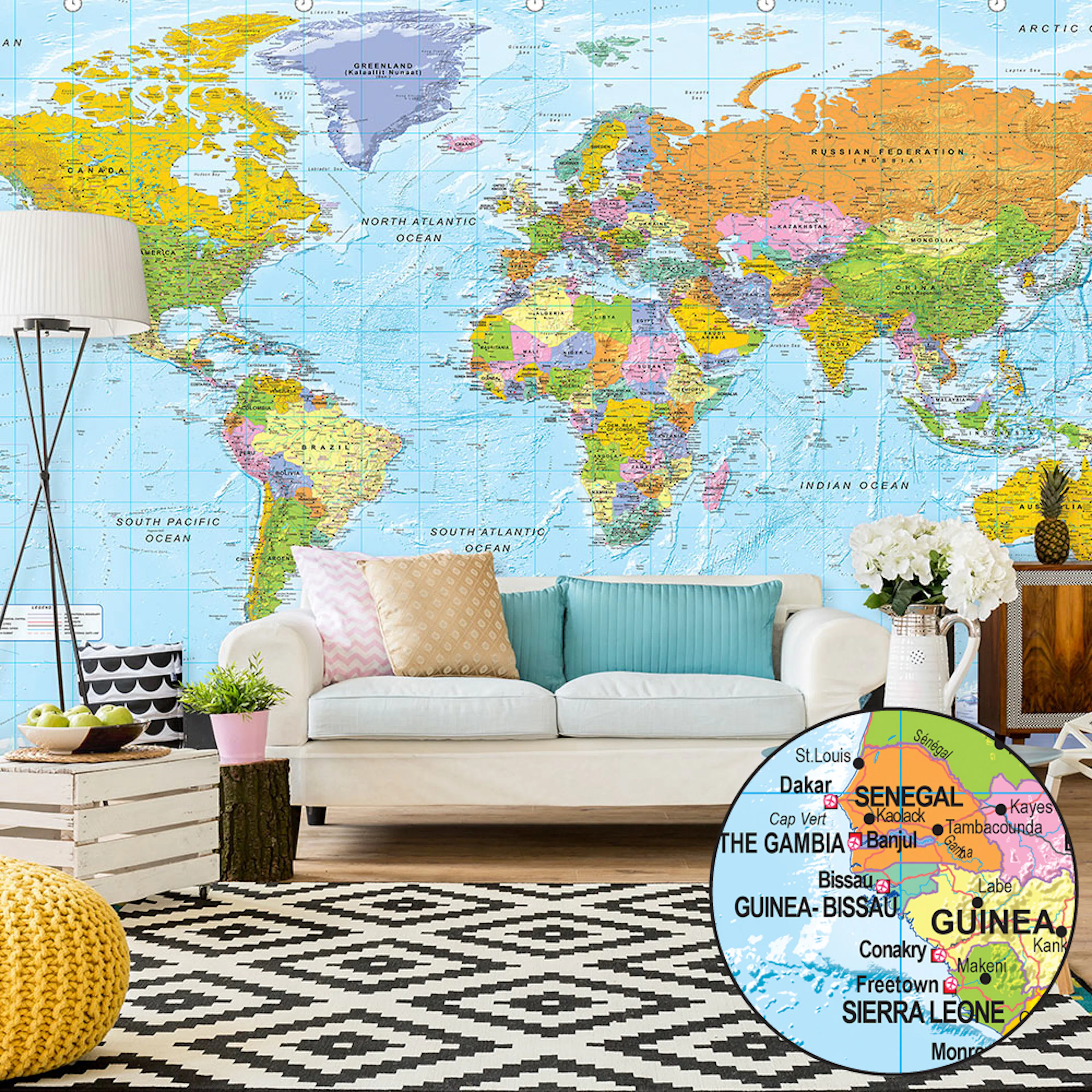 Fototapet Arkiio Självhäftande Orbis Terrarum II 490x280
