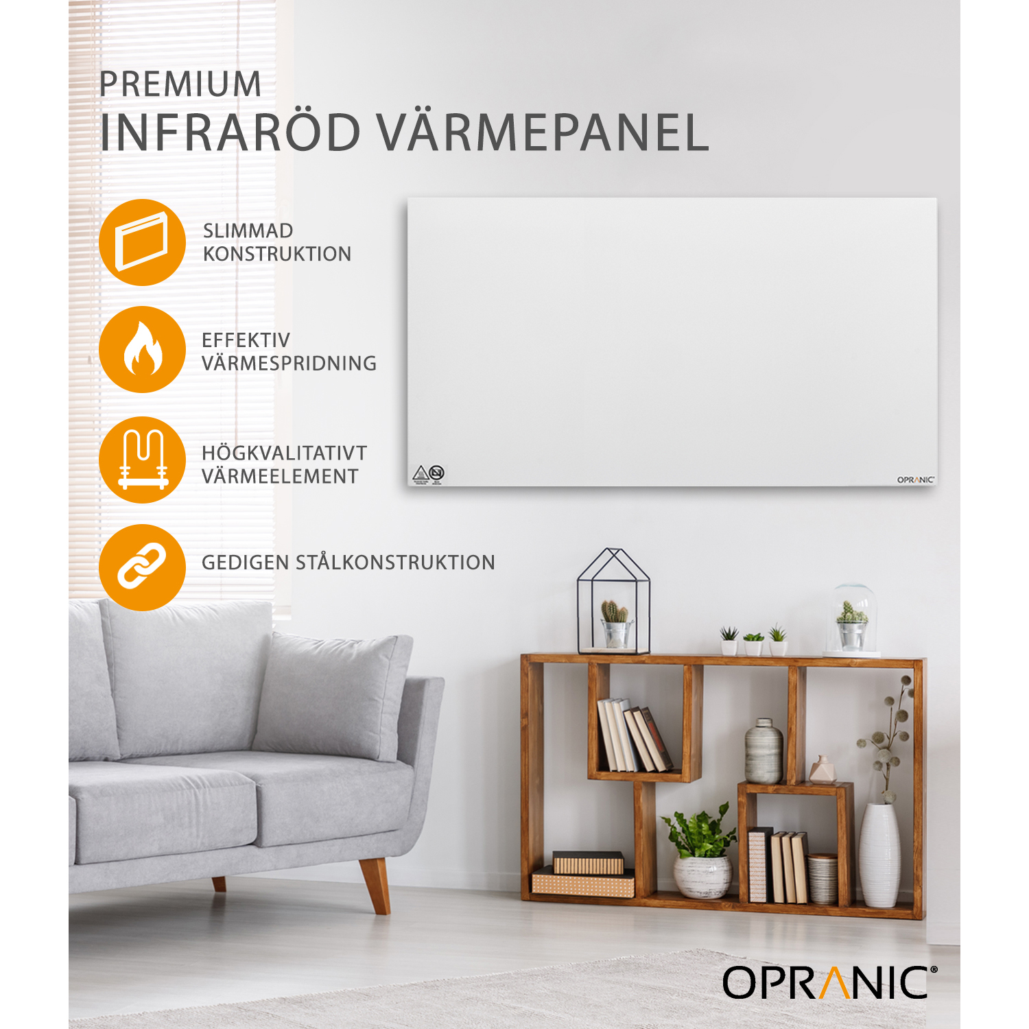 Opranic P5 Infrapanel 450W Metall