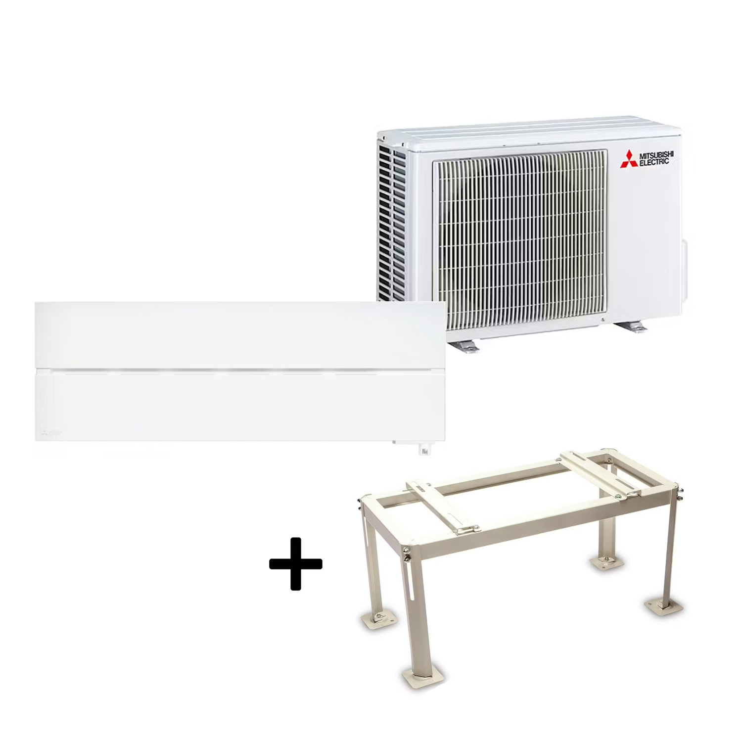 Mitsubishi Electric Hero 2.0 LN25 6,3kW Värme SCOP 5,2 Luftvärmepump Paket med Markstativ