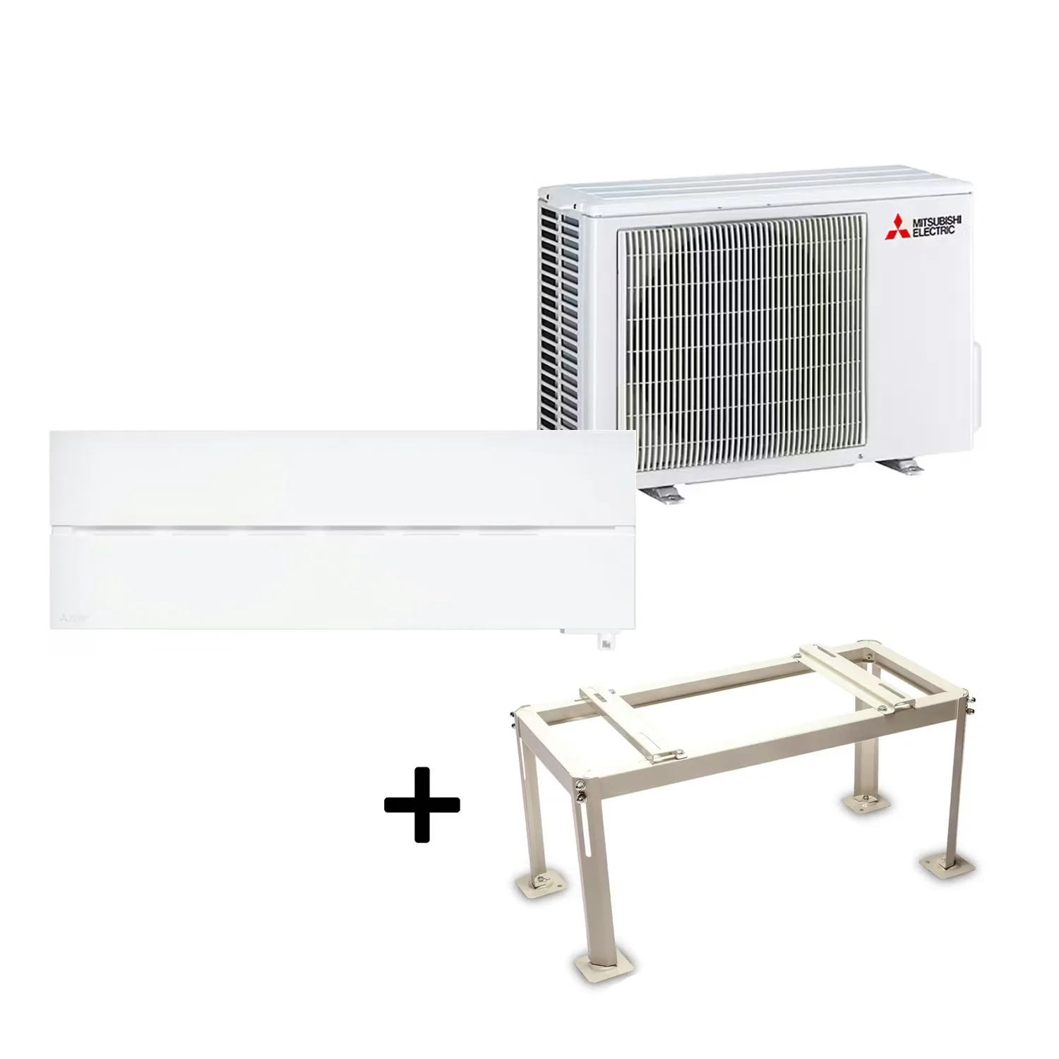 Mitsubishi Electric Hero 2.0 LN25 6,3kW Värme SCOP 5,2 Luftvärmepump Paket med Markstativ