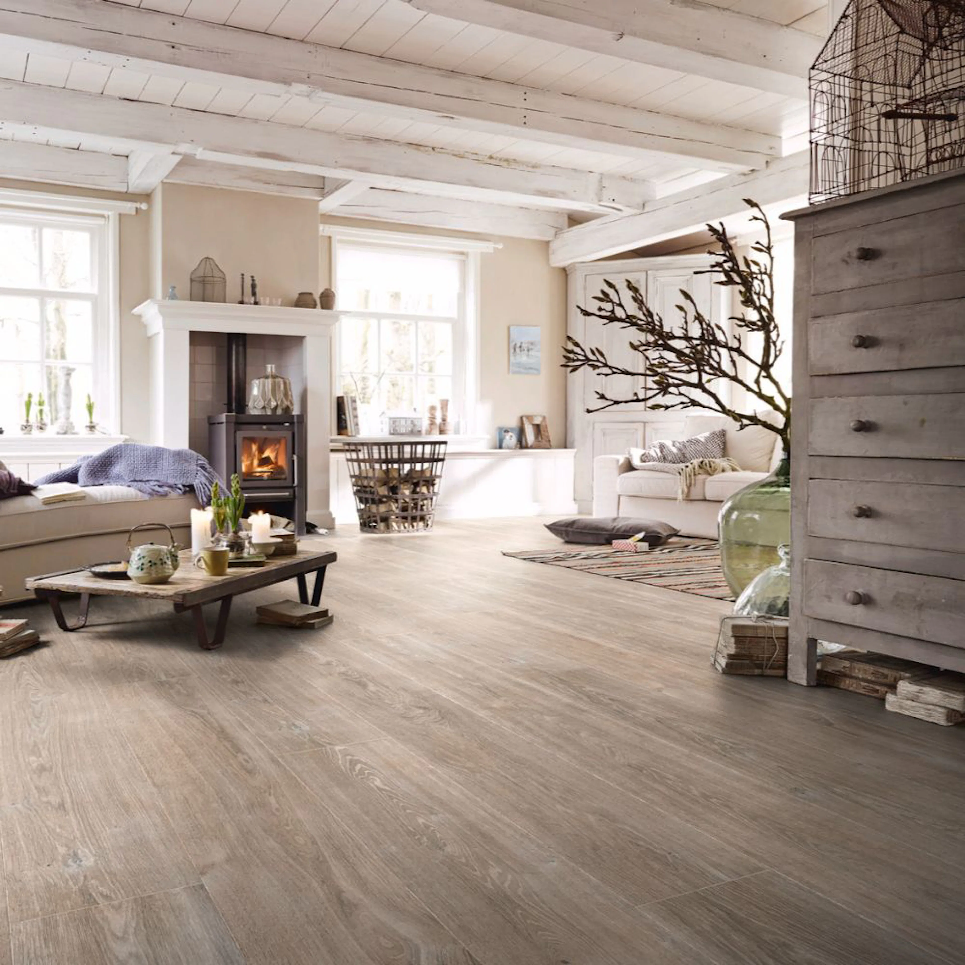 Laminatgolv MeisterDesign. laminate LL 250 White grey oak 06277